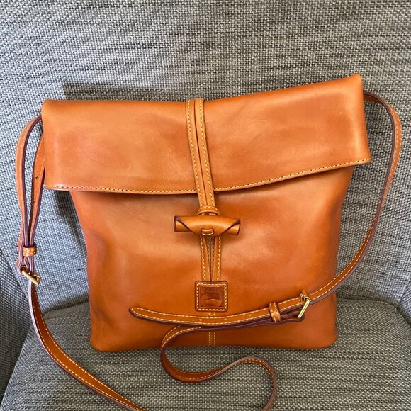 Dooney & Bourke Chestnut Leather Florentine Crossbody Bag - Picture 5 of 16